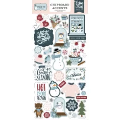   Echo Park Winter Fun Chipboard 6"X12" Chipboard Accents (1 ív)