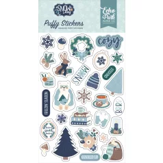Echo Park Snow Day Pufi matrica Puffy Stickers (1 ív)