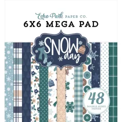   Echo Park Snow Day Scrapbook papírkészlet 6" (15 cm) Paper Pack (48 lap)