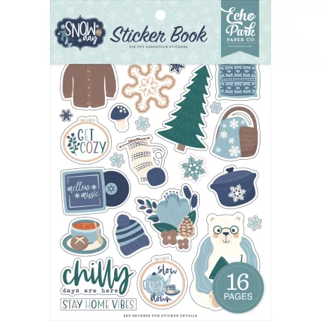 Echo Park Snow Day Matrica készlet Sticker Book (16 ív)