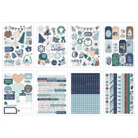 Echo Park Snow Day Matrica készlet Sticker Book (16 ív)