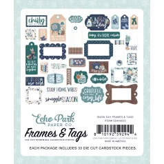 Echo Park Snow Day Kivágatok Frames & Tags (1 csomag)