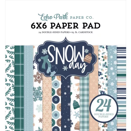 Echo Park Snow Day Scrapbook papírkészlet 6" (15 cm) Paper Pack (24 lap)