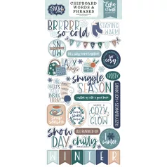   Echo Park Snow Day Chipboard 6"X12" Chipboard Phrases (1 ív)