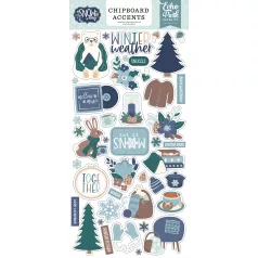   Echo Park Snow Day Chipboard 6"X12" Chipboard Accents (1 ív)