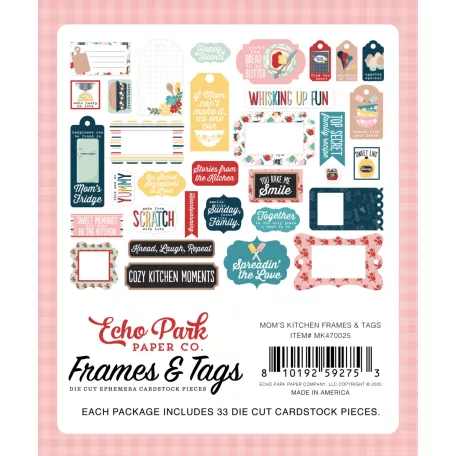 Echo Park Mom's Kitchen Kivágatok Frames & Tags (1 csomag)