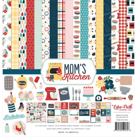 Echo Park Mom's Kitchen Scrapbook papírkészlet 12" (30 cm) Collection Kit (1 csomag)