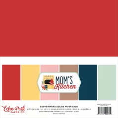   Echo Park Mom's Kitchen Papírkészlet 12" (30 cm) Coordinating Solids Paper Pack (6 lap)
