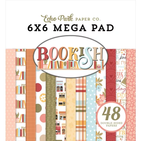 Echo Park Bookish Scrapbook papírkészlet 6" (15 cm) Paper Pack (48 lap)