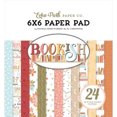   Echo Park Bookish Scrapbook papírkészlet 6" (15 cm) Paper Pack (24 lap)