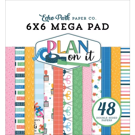 Echo Park Plan On It Scrapbook papírkészlet 6" (15 cm) Paper Pack (48 lap)