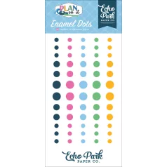 Echo Park Plan On It Díszítőelem Enamel Dots (1 csomag)