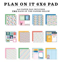   Echo Park Plan On It Scrapbook papírkészlet 6" (15 cm) Paper Pack (24 lap)