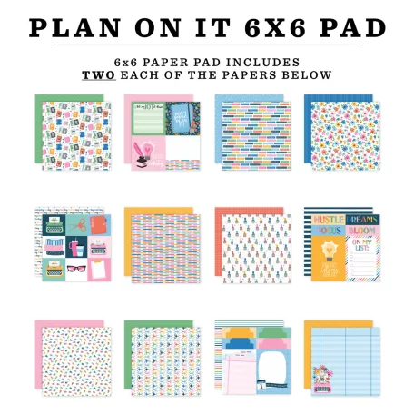Echo Park Plan On It Scrapbook papírkészlet 6" (15 cm) Paper Pack (24 lap)