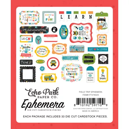 Echo Park Field Trip Kivágatok Ephemera (1 csomag)