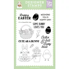   Echo Park Easter Basket Szilikonbélyegző Typewriter Tekst Clear Stamps (1 db)