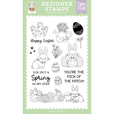 Echo Park Easter Basket Szilikonbélyegző Calendar Memo Clear Stamps (1 db)