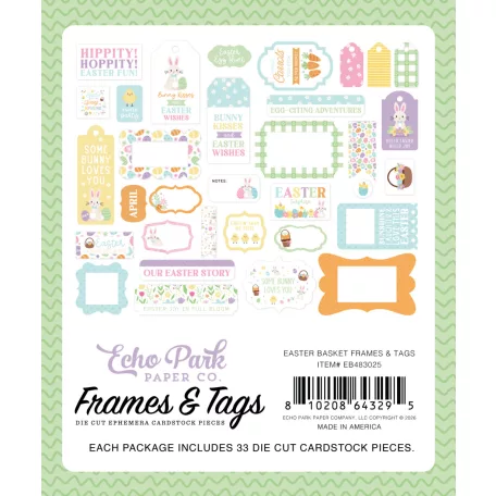 Echo Park Easter Basket Kivágatok Frames & Tags (1 csomag)