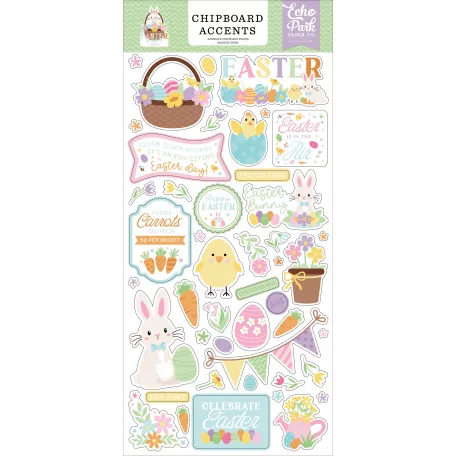 Echo Park Easter Basket Chipboard 6"X12" Chipboard Accents (1 ív)