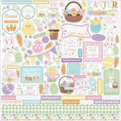   Echo Park Easter Basket Matrica 12" (30 cm) Cardstock Stickers (1 ív)