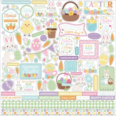 Echo Park Easter Basket Matrica 12" (30 cm) Cardstock Stickers (1 ív)