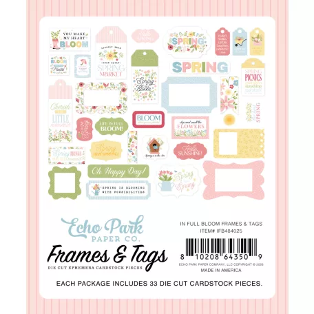 Echo Park In Full Bloom Kivágatok Frames & Tags (1 csomag)