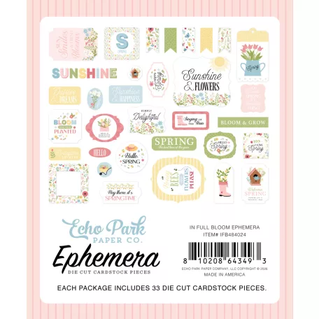 Echo Park In Full Bloom Kivágatok Ephemera (1 csomag)
