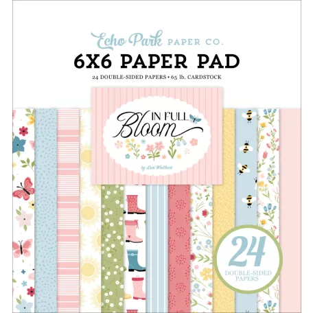 Echo Park In Full Bloom Scrapbook papírkészlet 6" (15 cm) Paper Pack (24 lap)