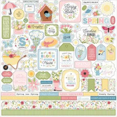 Echo Park In Full Bloom Matrica 12" (30 cm) Cardstock Stickers (1 ív)