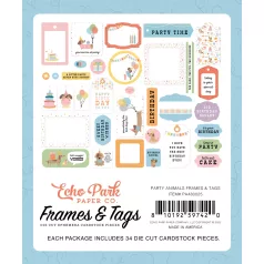 Echo Park Party Animal Kivágatok Frames & Tags (1 csomag)