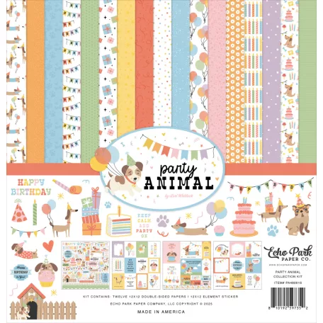 Echo Park Party Animal Scrapbook papírkészlet 12" (30 cm) Collection Kit (1 csomag)