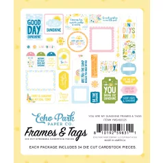   Echo Park You Are My Sunshine Kivágatok Frames & Tags (1 csomag)
