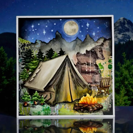 AALL & CREATE Vágósablon Cutting Dies Campout Magic 