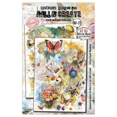   AALL & CREATE Kaparós matrica Radiant Florals A5 Rub-Ons Citrus Kissed Meadows 