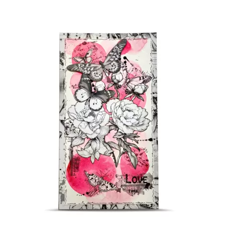 AALL & CREATE Kaparós matrica Whispering Botanica A5 Rub-Ons Lyrical Traces 