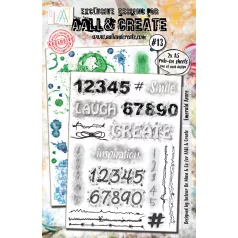 AALL & CREATE Kaparós matrica Rub-Ons A5 Emerald Azure 