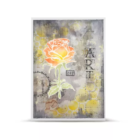 AALL & CREATE Stencil Ethereal Garden Stencil 6x6 Inch Wild Rose 