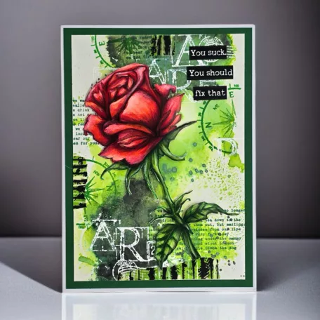AALL & CREATE Stencil Ethereal Garden Stencil 6x6 Inch Wild Rose 