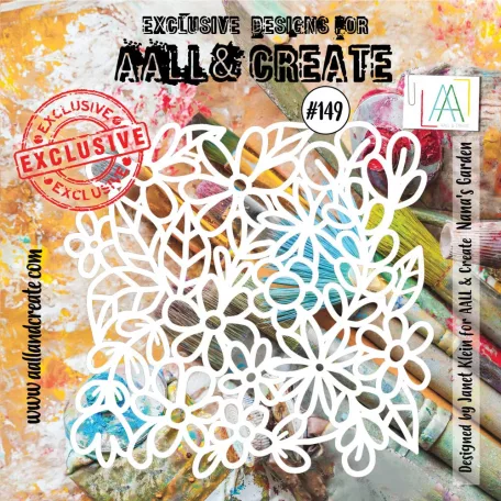 AALL & CREATE Stencil Stencil 6x6 Inch Nana's Garden 