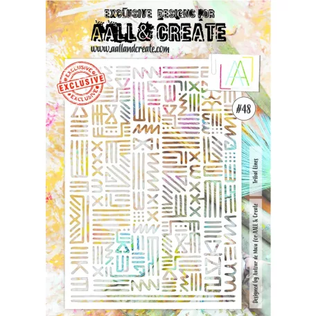 AALL & CREATE Stencil Stencil A4 Tribal Lines 