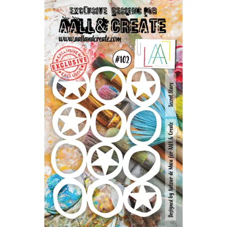 AALL & CREATE Stencil Stencil A6 Secret Stars 