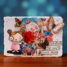 AALL & CREATE Dekorációs ragasztószalag Colourburst Botanicals 25mm 10m Washi Tape Peonies Airmail 