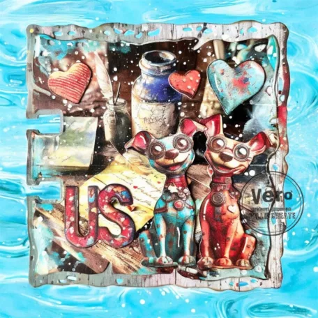 AALL & CREATE Dekorációs ragasztószalag Treasure Trove 25mm 10m Washi Tape Quill & Heart 