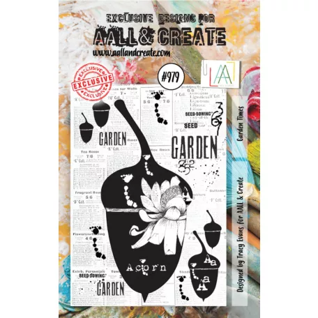 AALL & CREATE Szilikonbélyegző Stamp Set A7 Garden Times 