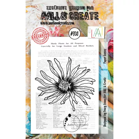AALL & CREATE Szilikonbélyegző Stamp Set A7 Paper Leaves 