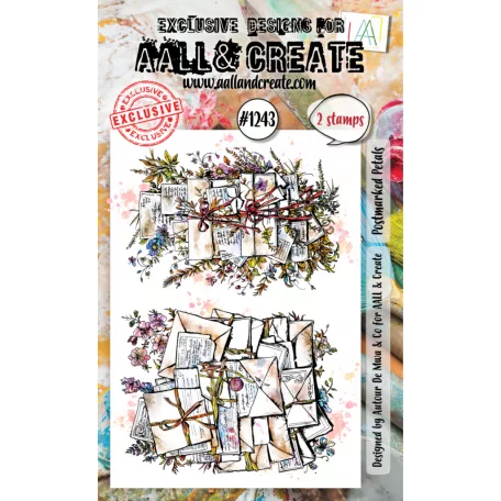 AALL & CREATE Szilikonbélyegző Stamp Set A6 Postmarked Petals 