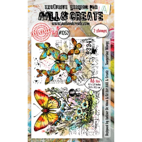 AALL & CREATE Szilikonbélyegző Stamp Set A6 Tangerine Wings 