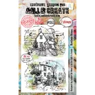 AALL & CREATE Szilikonbélyegző Whimsy Dwellings A6 Stamp Set Heritage Homes 