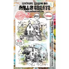   AALL & CREATE Szilikonbélyegző Whimsy Dwellings A6 Stamp Set Heritage Homes 