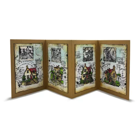 AALL & CREATE Szilikonbélyegző Whimsy Dwellings A6 Stamp Set Quiet Corners 